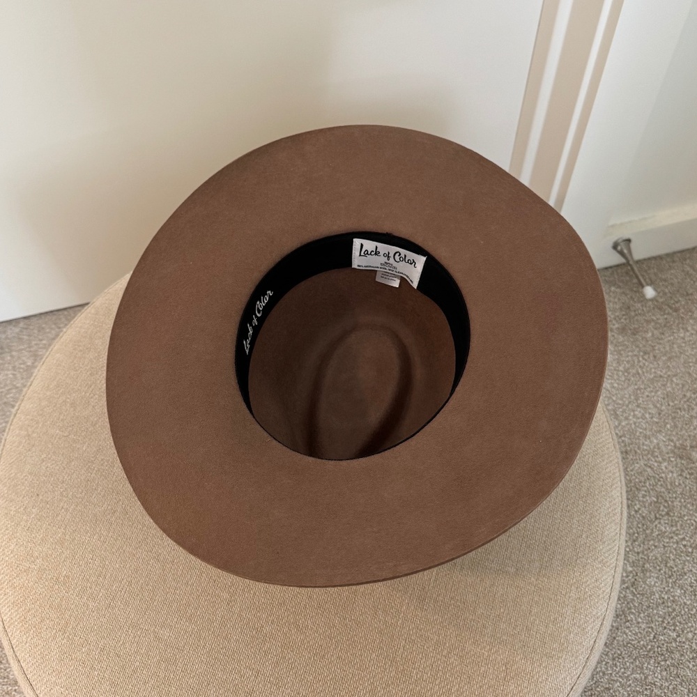 NWOT Lack of Color Grove Rancher Wool Fedora Hat in Brown (Size S) - Picture 3 of 4